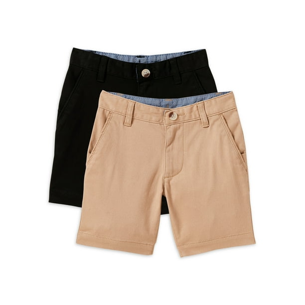 Wonder Nation Boys Navy Blue Flat Front Shorts w Adjustable Waist Size 12 